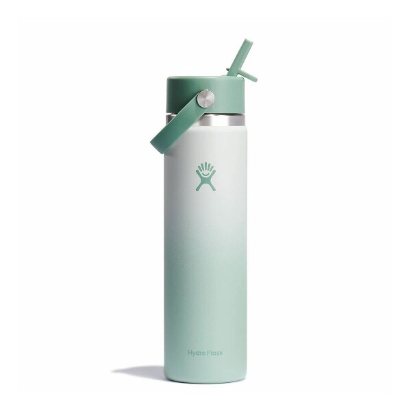 Hydro Flask 24oz wide mouth matcha ombre bottle with flex straw cap